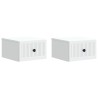 Cabinet de chevet mural 2 pcs Blanc 33 x 34,5 x 20 cm 622713622713