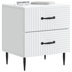 Cabinet de chevet avec tiroir 2 pcs Blanc 43 x 34,5 x 47,5 cm 622721622721
