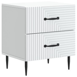 Cabinet de chevet avec tiroir 2 pcs Blanc 43 x 34,5 x 47,5 cm 622721622721