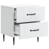 Cabinet de chevet avec tiroir 2 pcs Blanc 43 x 34,5 x 47,5 cm 622721622721
