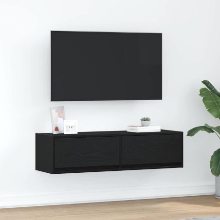 Meuble TV Chêne noir 100 x 31 x 25,5 cm Bois d'ingénierie 622723622723