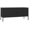 Meuble TV Noir 105x35x50 cm Acier 622729622729
