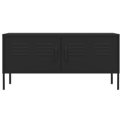 Meuble TV Noir 105x35x50 cm Acier 622729622729
