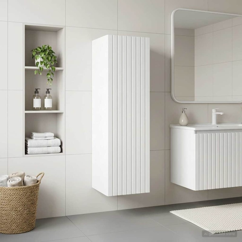 Cabinet de Salle de Bain Mural Blanc 33 x 34,5 x 100 cm 622731622731