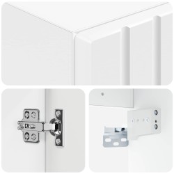 Cabinet de Salle de Bain Mural Blanc 33 x 34,5 x 100 cm 622731622731