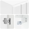 Cabinet de Salle de Bain Mural Blanc 33 x 34,5 x 100 cm 622731622731