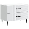 Cabinet de chevet Blanc 62 x 34,5 x 47,5 cm Bois d'ingénierie 622737622737