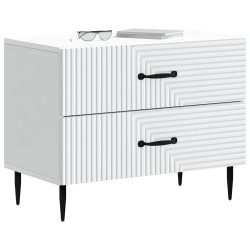 Cabinet de chevet Blanc 62 x 34,5 x 47,5 cm Bois d'ingénierie 622737622737