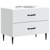Cabinet de chevet Blanc 62 x 34,5 x 47,5 cm Bois d'ingénierie 622737622737