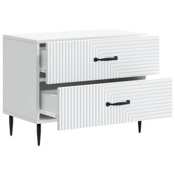 Cabinet de chevet Blanc 62 x 34,5 x 47,5 cm Bois d'ingénierie 622737622737