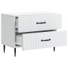 Cabinet de chevet Blanc 62 x 34,5 x 47,5 cm Bois d'ingénierie 622737622737