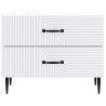 Cabinet de chevet Blanc 62 x 34,5 x 47,5 cm Bois d'ingénierie 622737622737