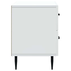 Cabinet de chevet Blanc 62 x 34,5 x 47,5 cm Bois d'ingénierie 622737622737