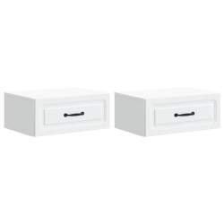 Cabinet de chevet mural 2 pcs Blanc 49 x 34,5 x 20 cm 622738622738