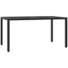 Ensemble à manger de jardin coussins 5pcs Noir Résine tressée 622739622739