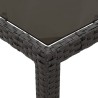 Ensemble à manger de jardin coussins 5pcs Noir Résine tressée 622739622739