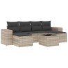Salon de jardin avec coussins 7 pcs gris clair résine tressée 622752622752