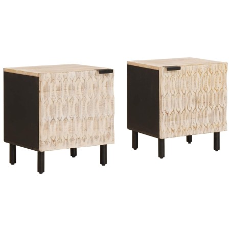 Cabinet de chevet 2 pcs Blanc 40 x 33 x 46 cm 622757622757