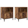 Cabinet de chevet avec tiroir 2 pcs Bois ancien 49 x 36 x 61 cm 622760622760