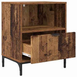 Cabinet de chevet avec tiroir 2 pcs Bois ancien 49 x 36 x 61 cm 622760622760