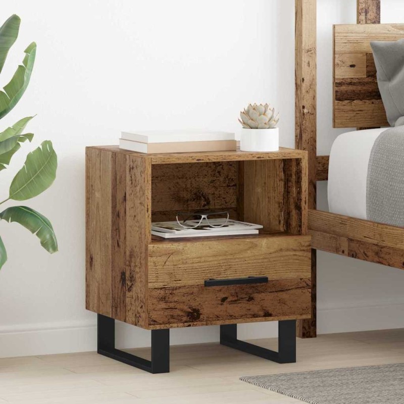 Cabinet de chevet avec tiroir Bois ancien 40 x 35 x 47,5 cm 622762622762