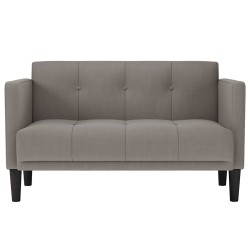 Canapé deux places taupe 111 cm en tissu 622763622763