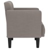 Canapé deux places taupe 111 cm en tissu 622763622763