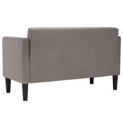 Canapé deux places taupe 111 cm en tissu 622763622763