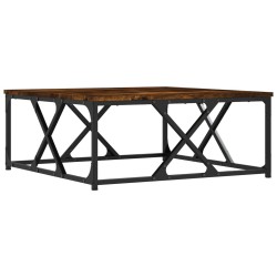 Table basse chêne fumé 70x70x30 cm bois d'ingénierie 622764622764