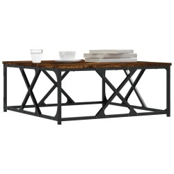Table basse chêne fumé 70x70x30 cm bois d'ingénierie 622764622764