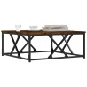 Table basse chêne fumé 70x70x30 cm bois d'ingénierie 622764622764