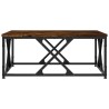 Table basse chêne fumé 70x70x30 cm bois d'ingénierie 622764622764