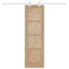 Porte coulissante Naturel et Blanc 61 x 198,5 cm 622769622769