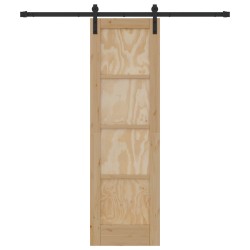 Porte coulissante Naturel et noir 61 x 198,5 cm 622770622770