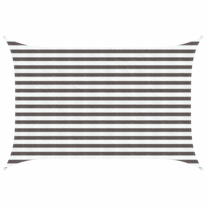 Voile d'ombre Gris clair et blanc 2 x 2,5 m HDPE 622771622771