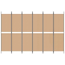 Paravent à 6 panneaux Beige 300 x 200 cm Tissu 622774622774