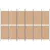 Paravent à 6 panneaux Beige 300 x 200 cm Tissu 622774622774