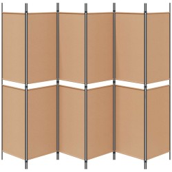 Paravent à 6 panneaux Beige 300 x 200 cm Tissu 622774622774
