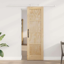 Porte coulissante Naturel et Blanc 61 x 198,5 cm 622780622780