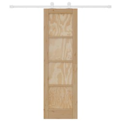 Porte coulissante Naturel et Blanc 61 x 198,5 cm 622780622780