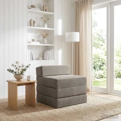 Canapé-lit pliable Gris clair 200 x 70 x 15 cm Velours 622781622781