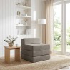 Canapé-lit pliable Gris clair 200 x 70 x 15 cm Velours 622781622781