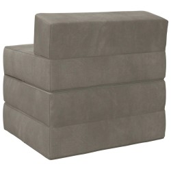 Canapé-lit pliable Gris clair 200 x 70 x 15 cm Velours 622781622781