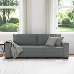 Canapé à 3 places gris foncé 220x77x82 cm tissu 622784622784