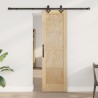 Porte coulissante Naturel et noir 61 x 198,5 cm 622787622787
