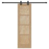 Porte coulissante Naturel et noir 61 x 198,5 cm 622787622787