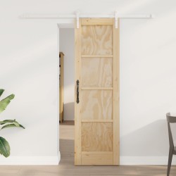 Porte coulissante Naturel et Blanc 61 x 198,5 cm 622794622794