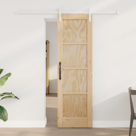 Porte coulissante Naturel et Blanc 61 x 198,5 cm 622794622794