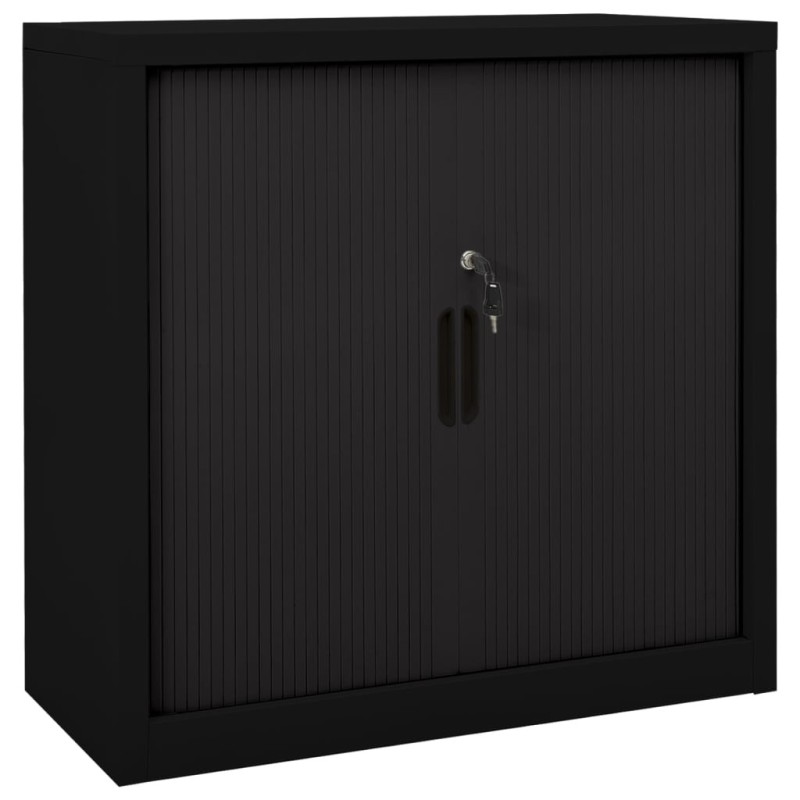 Armoire à portes coulissantes Noir 90x40x90 cm Acier 622795622795