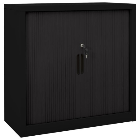 Armoire à portes coulissantes Noir 90x40x90 cm Acier 622795622795
